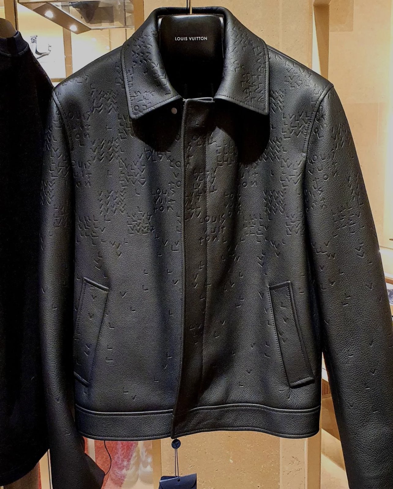 vuitton leather jacket men