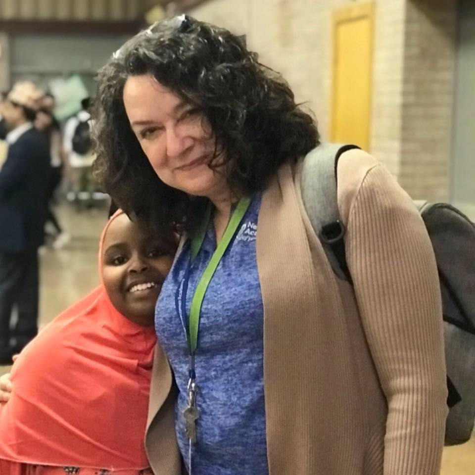 Shout out to our #NCAmazing caring, compassionate, creative Principal @GwenCSnow on #principalsday @NewcomerAcademy is a National model for ESL education because you lead with EL expertise from the ❤️ Cheers to you & all the inspiring JCPS Principals @JCPSAsstSuptMS