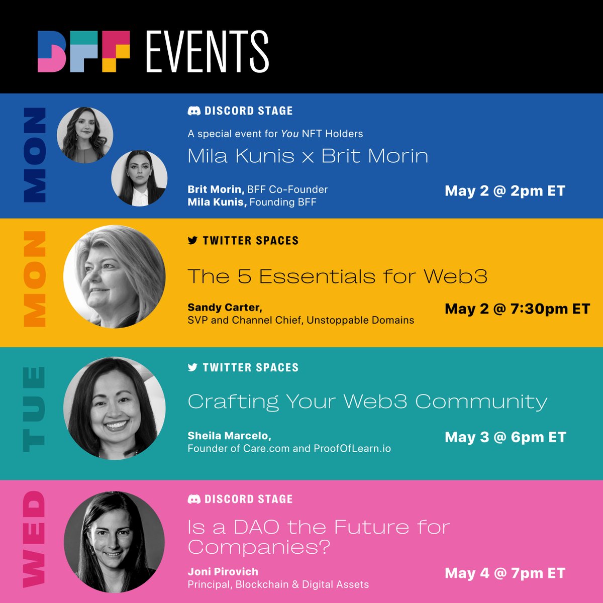 Another exciting week ahead BFFs 🥳