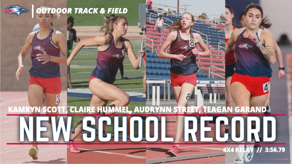 🚨NEW SCHOOL RECORD ALERT🚨

We just keep setting records over here! This time it's one for the women's 4x4 relay!

Kamryn Scott, Claire Hummel, Audrynn Street &amp; Teagan Garand finished with a time of 3:56.79 - beating the previous record of 3:58.07 set last spring!

#GetRowdy🔴🔵