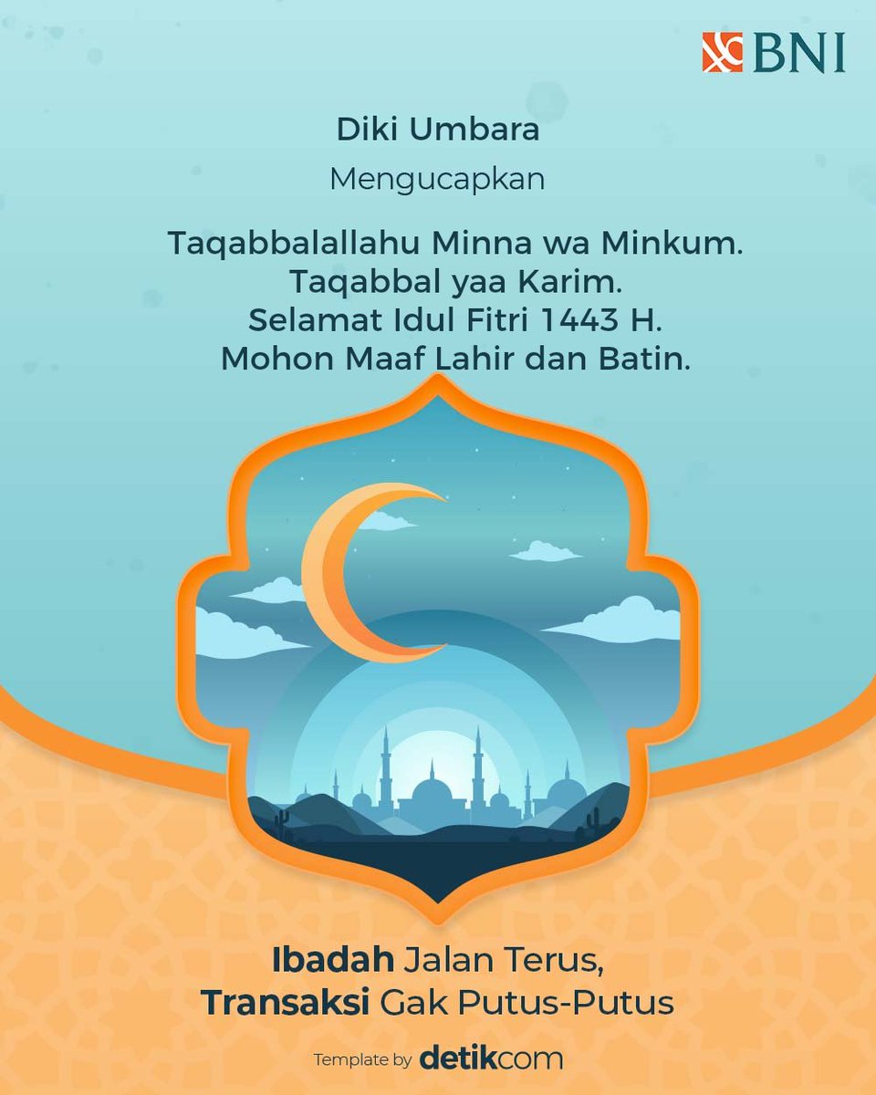 UntungAdaTora's tweet photo. Buat kartu lebaran kamu di https://t.co/R5f0c2GloH dari @detikcom @bni #LebaranWithBNIxdetikcom #GaPakeNanti https://t.co/2ACyPsWBte