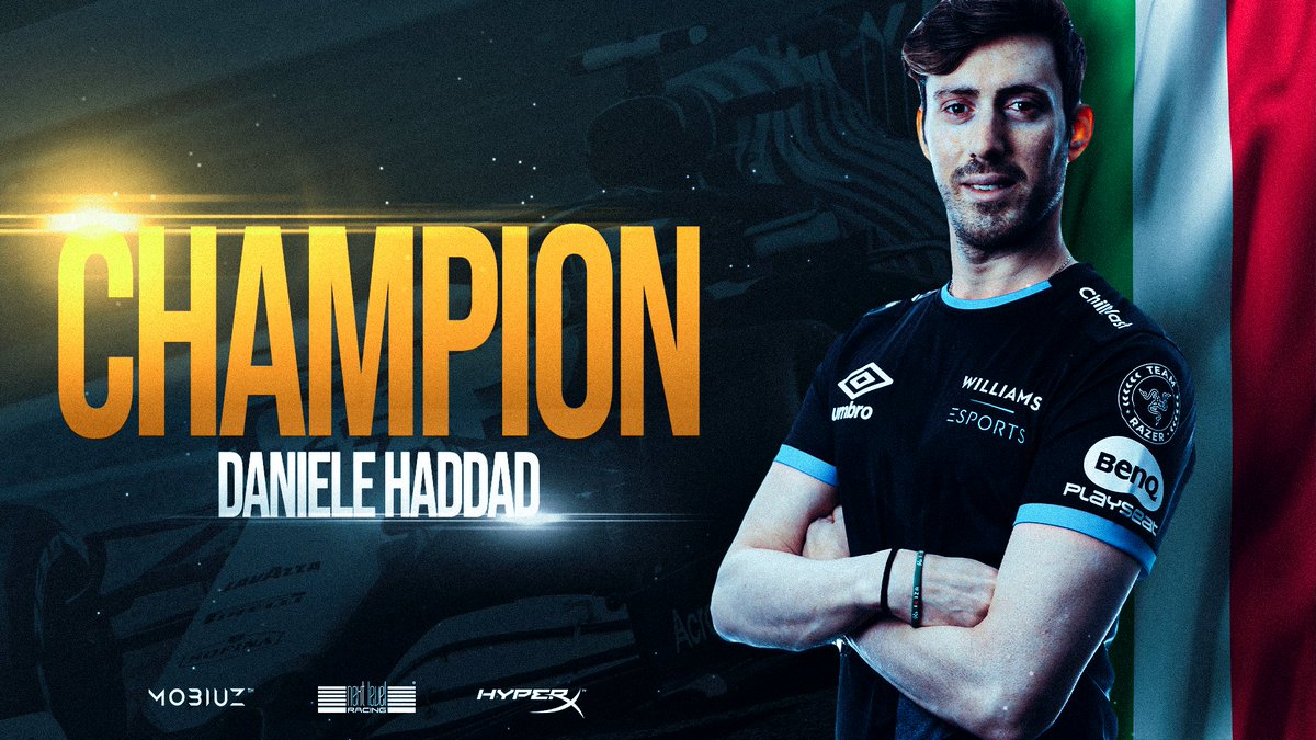 A NEW CHAMPION! 🏆 🇮🇹

<a href="/DanieleHaddad92/">Daniele Haddad</a> is the #ORLS15 PC champion 👑

Congratulations to the <a href="/WilliamsEsports/">Williams Sim Racing</a> driver for an incredible season 👏

<a href="/MOBIUZGamingEU/">BenQ MOBIUZ Gaming Europe 🇪🇺</a> | <a href="/nextlvlracing/">Next Level Racing</a> | <a href="/HyperX/">HyperX</a>