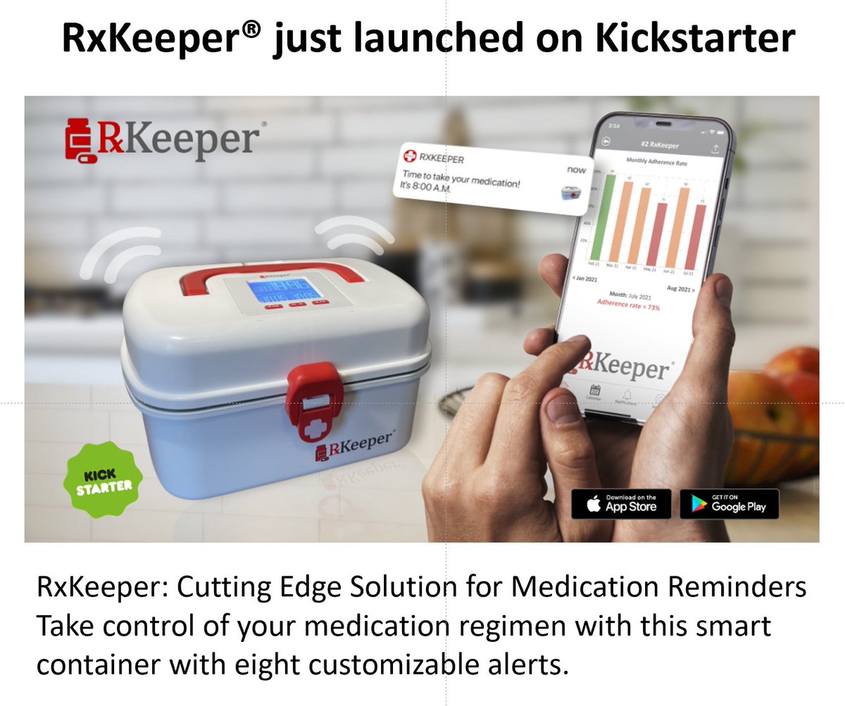 rxkeeper_'s tweet image. Check it Out!
Click on the link below, to Register and Preview the product.
kickstarter.com/.../rxkeeper-c…...
#rxkeeper
#MedicationAdherence
#Kickstarter