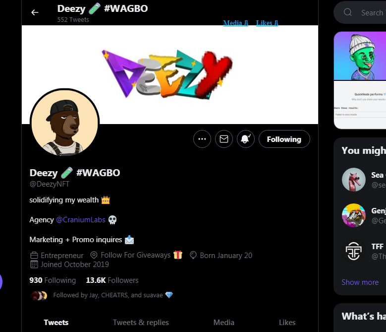 puxm3's tweet photo. @DeezyNFT @suavaetv @weluvyoujay @Cheatrslol https://t.co/CMRWIT1OMu
