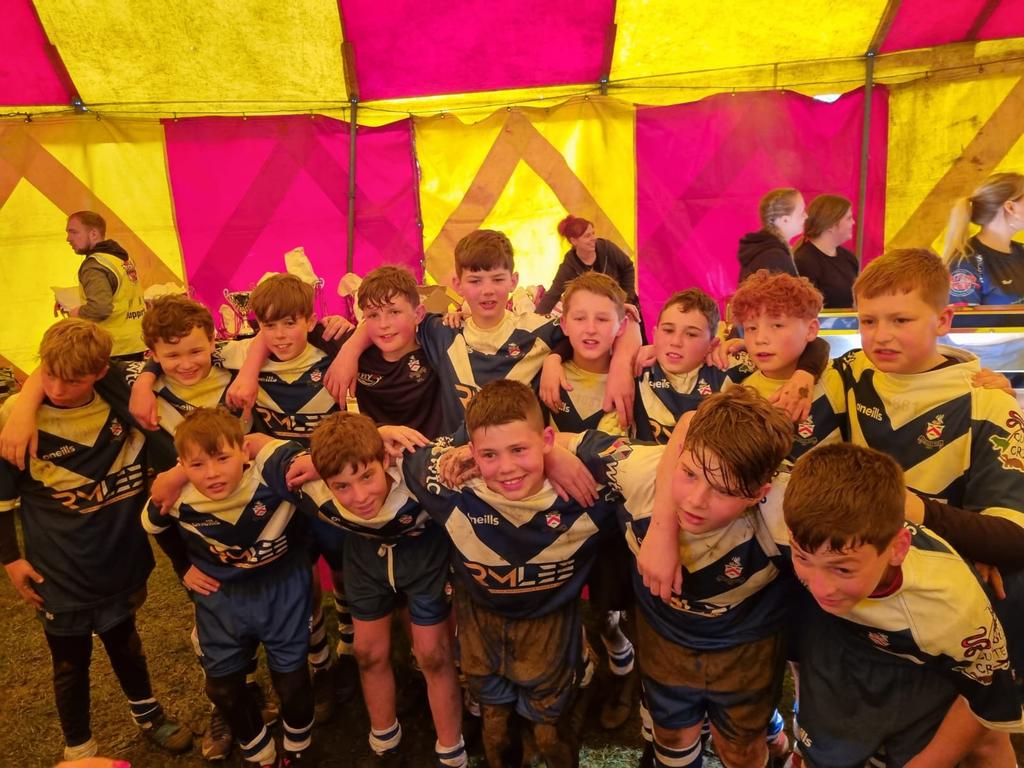 TraceyLeech's tweet photo. Well done to the y7s from Tyldesley Rugby Union for winning the Under 12s tournament in Somerset. Champions! @FLHSPE https://t.co/3qWtQJ8nCO