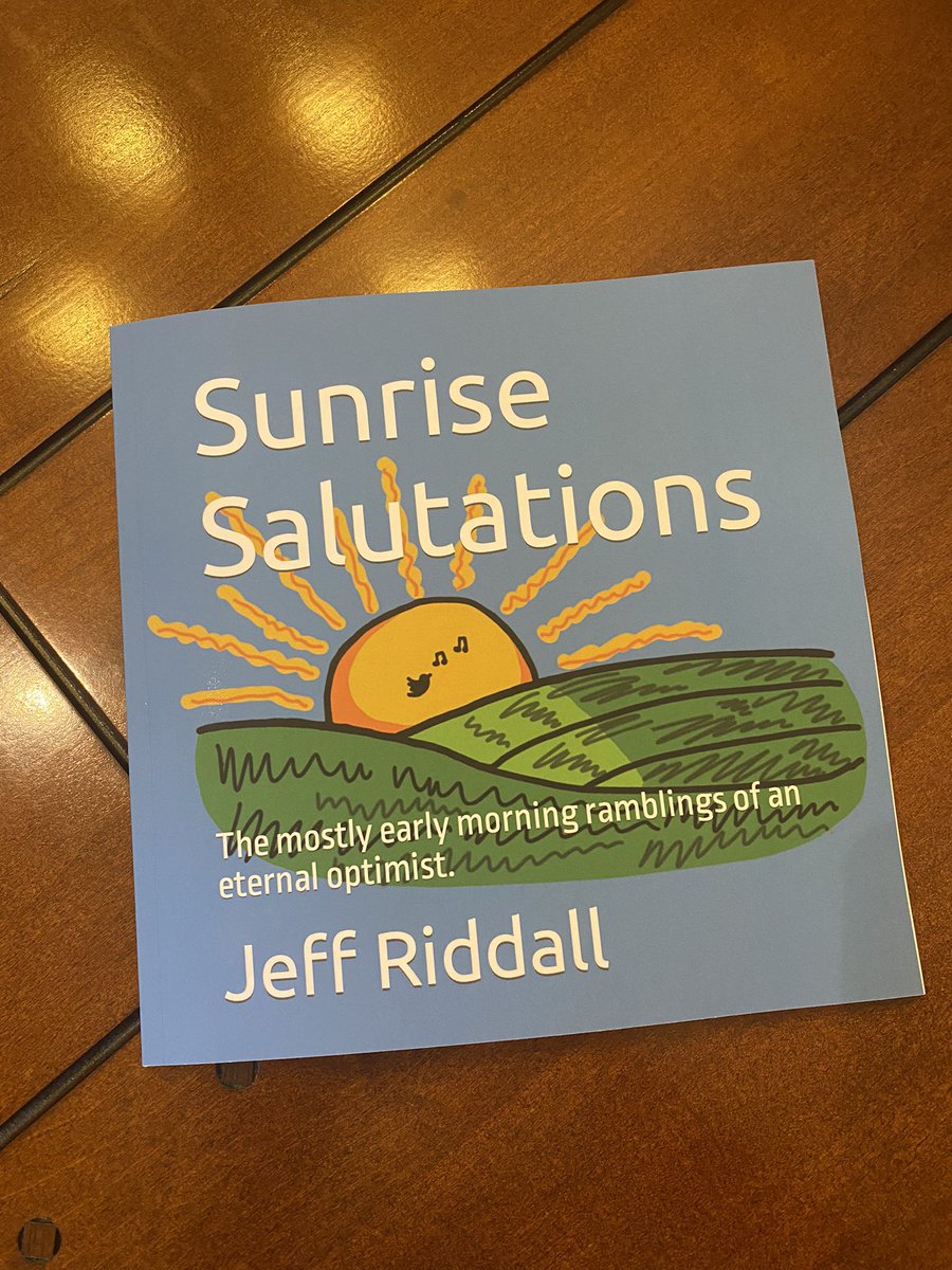 Get your copy today from Amazon by new author <a href="/JRiddall/">Jeff Riddall (He/Him) 🇨🇦</a> and be ready to take on each new day with a smile! Partial proceeds go to Gilda’s House in Barrie! #closetomyheart #curecancer <a href="/aperiddall/">April Riddall</a> #sunrisesalutations