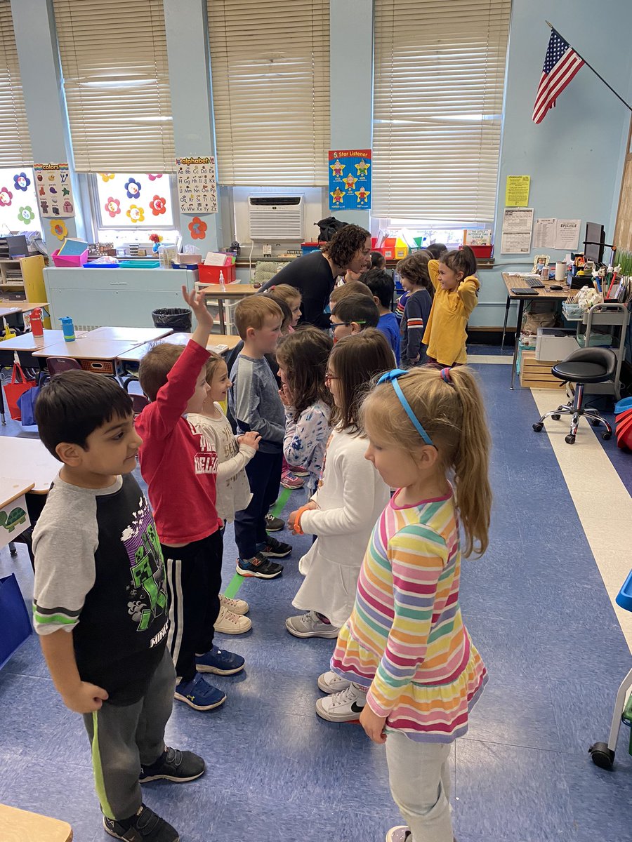 deemartellucci's tweet photo. Camp Kindergarten tried something new today to practice position words! “Back to Back, Front to Front!” 💯student engagement! @bethbarbakoff @jmcgahan31 @OSchoolsPR https://t.co/aBtk5nSJsT