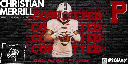 c_merrill13's tweet photo. Looking forward to attending Pacific University in the Fall! @Boxer_Football  #Committed #goboxers https://t.co/z6KEq4k6Qq