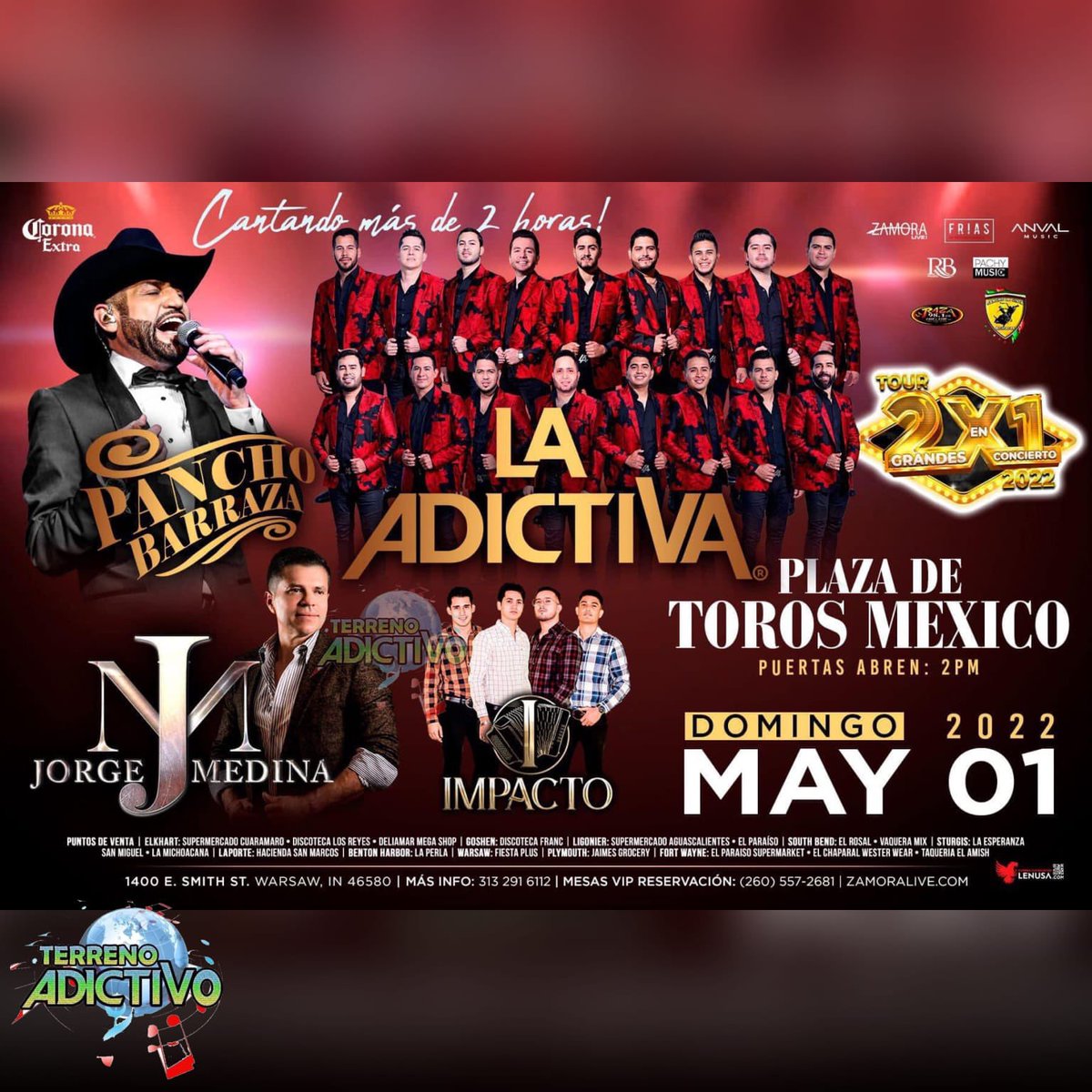 LadyLaura3103's tweet photo. 💅🏽☀️ DOMINGO 0️⃣1️⃣ de Mayo 💋💄 La @adictivaoficial se presenta en la monumental #PlazaDeTorosMéxico en #Warsaw 🌤️

¡NO TE LO PUEDES PERDER! 

#NosotrasNosQuedamosContigo 💓
#SeMandaSola 💄
#NocheAdictiva
#MMH
#M2037
#TerrenoAdictivo
@memogarzaa
@ELVIAGARCIA121 https://t.co/PWmkpmtO5s