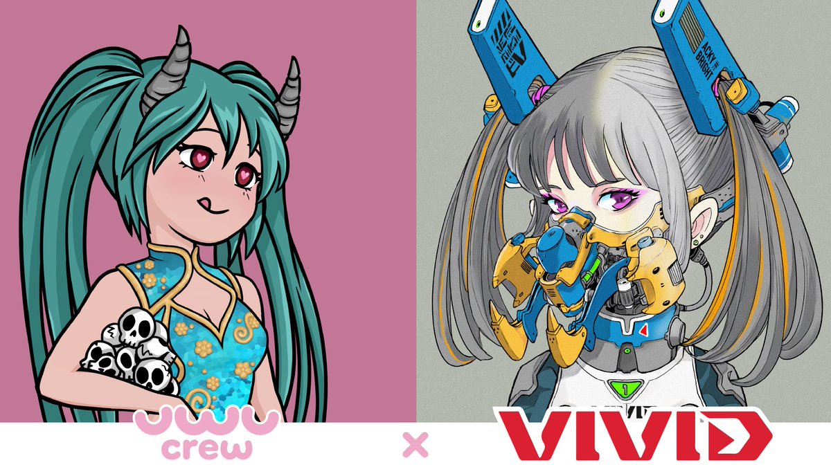 🦾 VIVID x uwucrew 🌸

To celebrate our collab with VIVID we’ll be giving away 3x WL spots, courtesy of their team 🤍

To enter:
🤖 Like + RT
🤖 Follow <a href="/vividcojp/">vividcojp</a> &amp; <a href="/uwucrewnft/">uwucrew</a> 
🤖 tag a friend 🤍

Giveaway ends in 48 hours ⏳