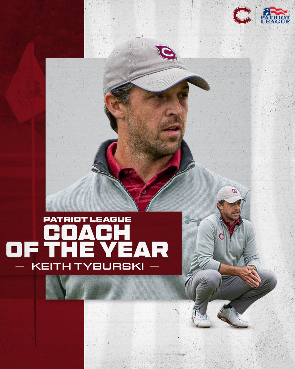 ColgateGolf's tweet photo. No doubt about it! 

Keith Tyburski has been named the @PatriotLeague Coach of the Year following a historic 2021-22 season. 

#GoGate | #PatriotGolf https://t.co/2O7svDVG2Y