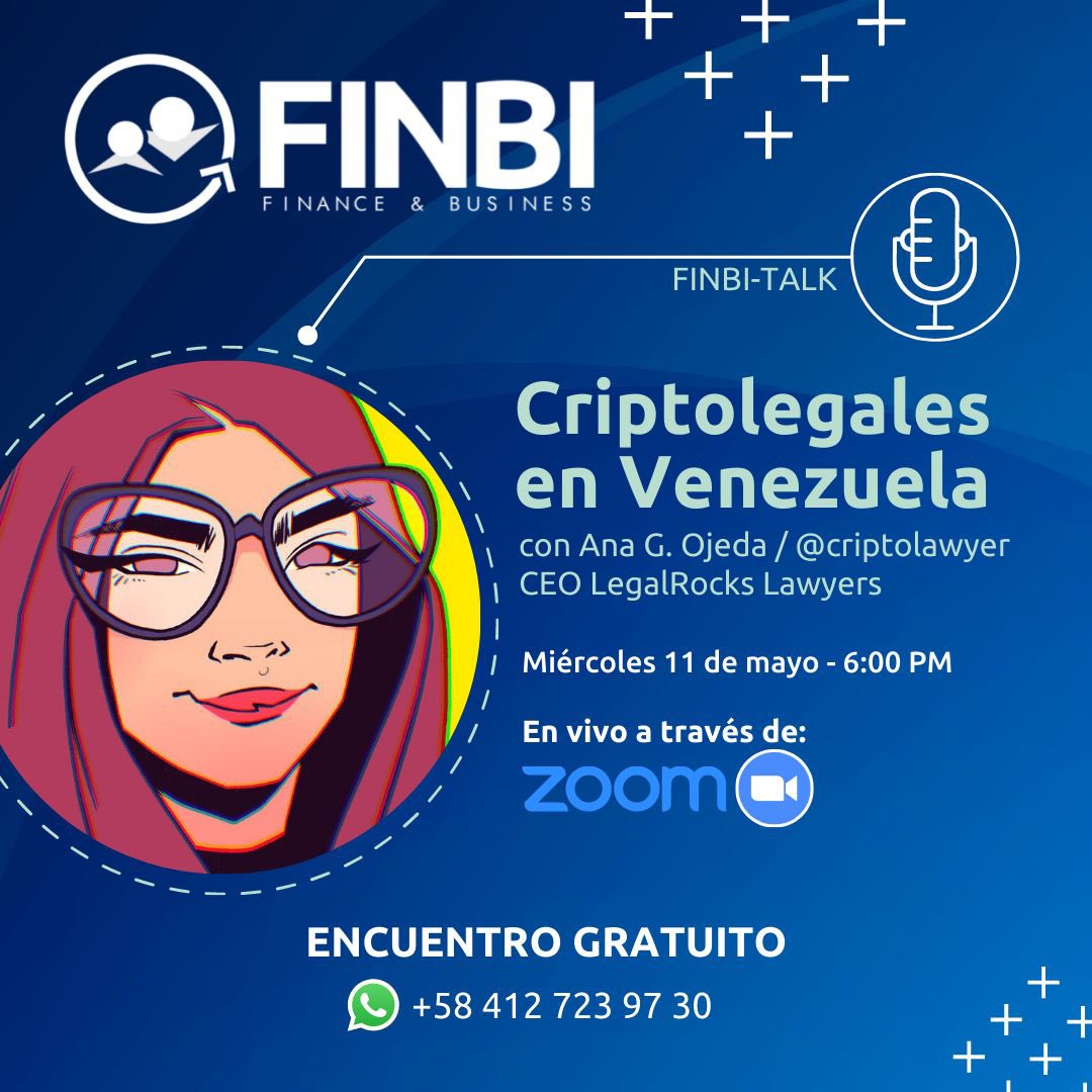 criptolawyer's tweet photo. 🔥 SORPRESA 🔥 

CRIPTOLEGALES en VENEZUELA 

1era clase abierta sobre REGULACIÓN Cripto para TODOS💣

Esto es posible Gracias a @Finbi_ y @legalr0cks 

Nos ayudas si compartes esto con tu estudiante de derecho, abogado, contador, administrador, gerente o economista + cercano⚡️ https://t.co/3KIpGCWt6p