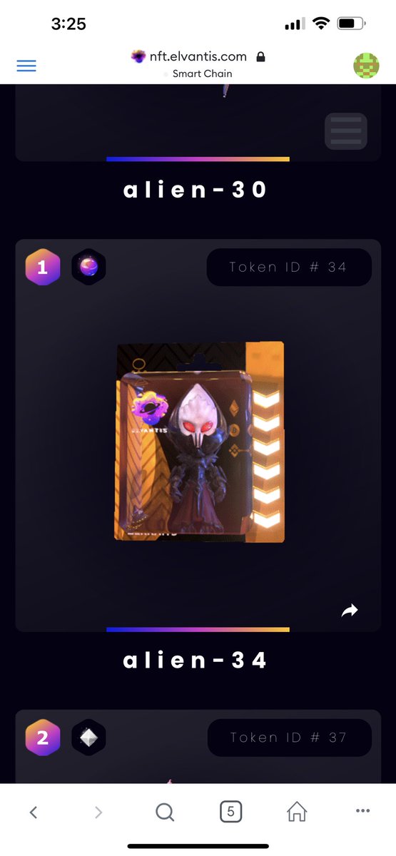 Token number 34 only 3 holders .8 Bnb a STEAL!! nftrade.com/assets/bsc/0xd…