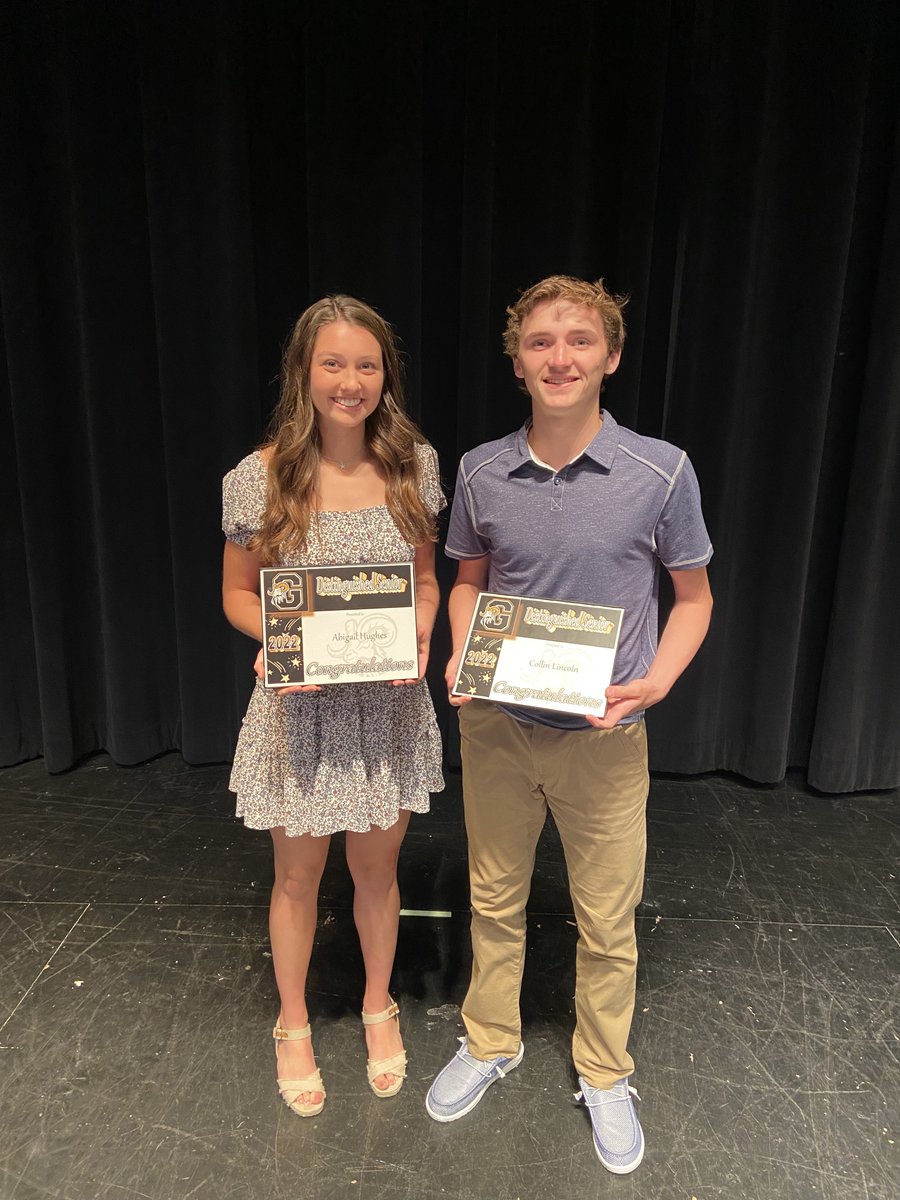 GlenwoodRams's tweet photo. Congratulations to Abby Hughes &amp; Collin Lincoln who were awarded the Distinguished Senior Award voted on by the Glenwood faculty. @GHS_AP @GHS_Principal1 https://t.co/Jk2e7hPVVV