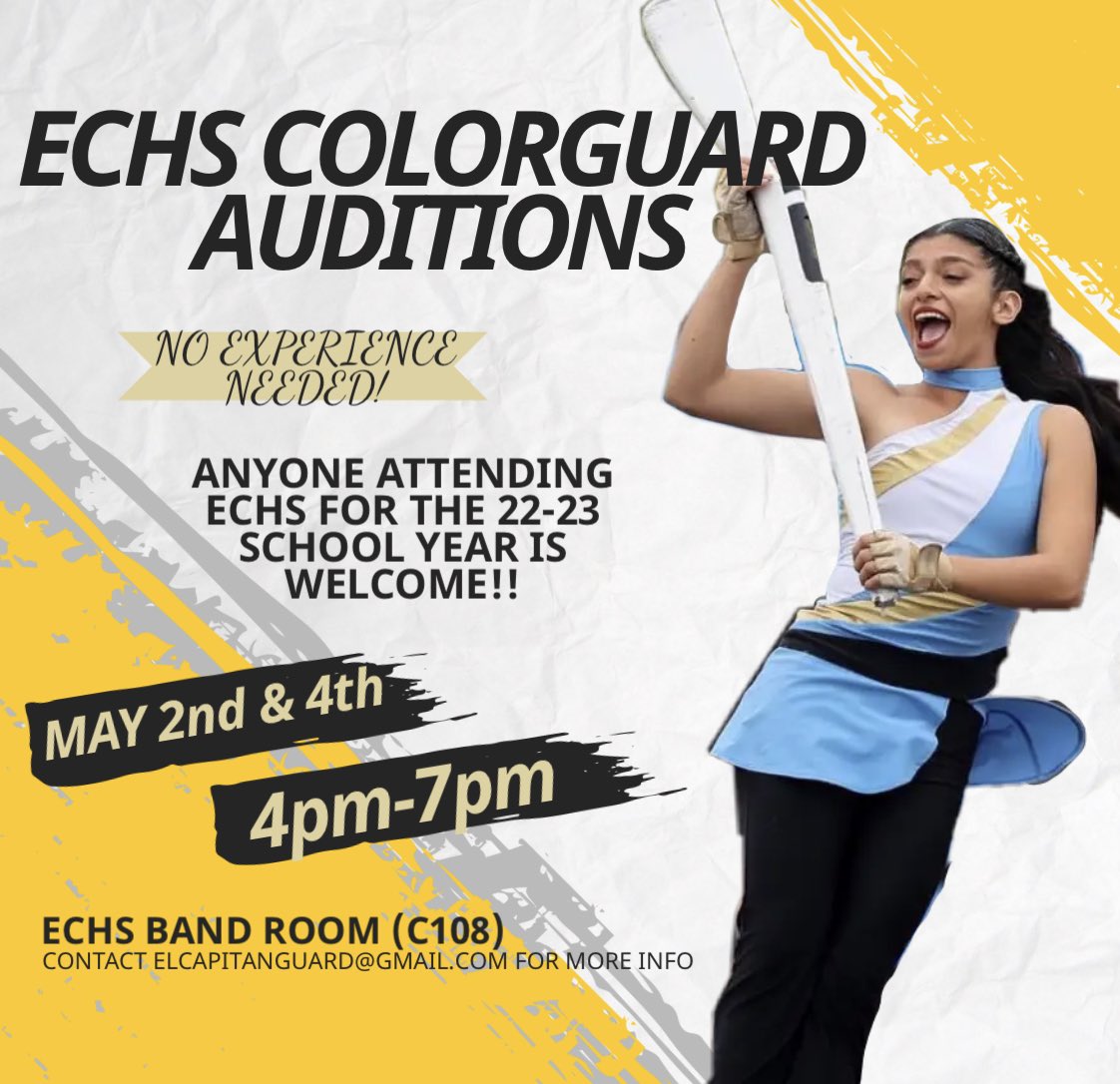 AUDITIONS BEGIN TOMORROW! 

We start the Fall 2022 season tomorrow May 2nd from 4pm-7pm, Come try something new and make some new friends! 

FILL OUT INTEREST FORM LOCATED IN OUR BIO 

See you tomorrow!