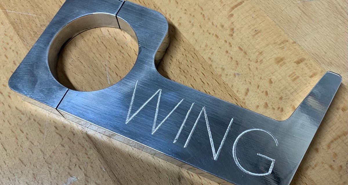 BonneauBuiltMFG's tweet photo. Another engraved helmet hook ready to be shipped out for Brian Miller’s tractor in Iowa! #bonneaubuilt https://t.co/ywtcACzy8x