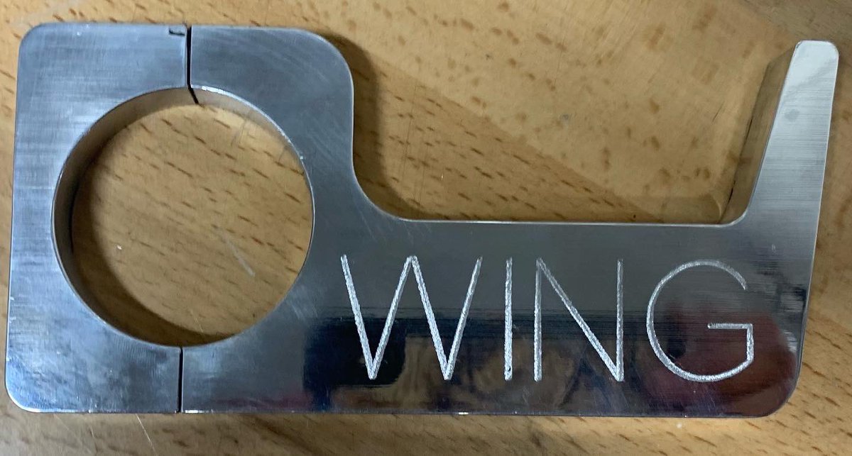 BonneauBuiltMFG's tweet photo. Another engraved helmet hook ready to be shipped out for Brian Miller’s tractor in Iowa! #bonneaubuilt https://t.co/ywtcACzy8x