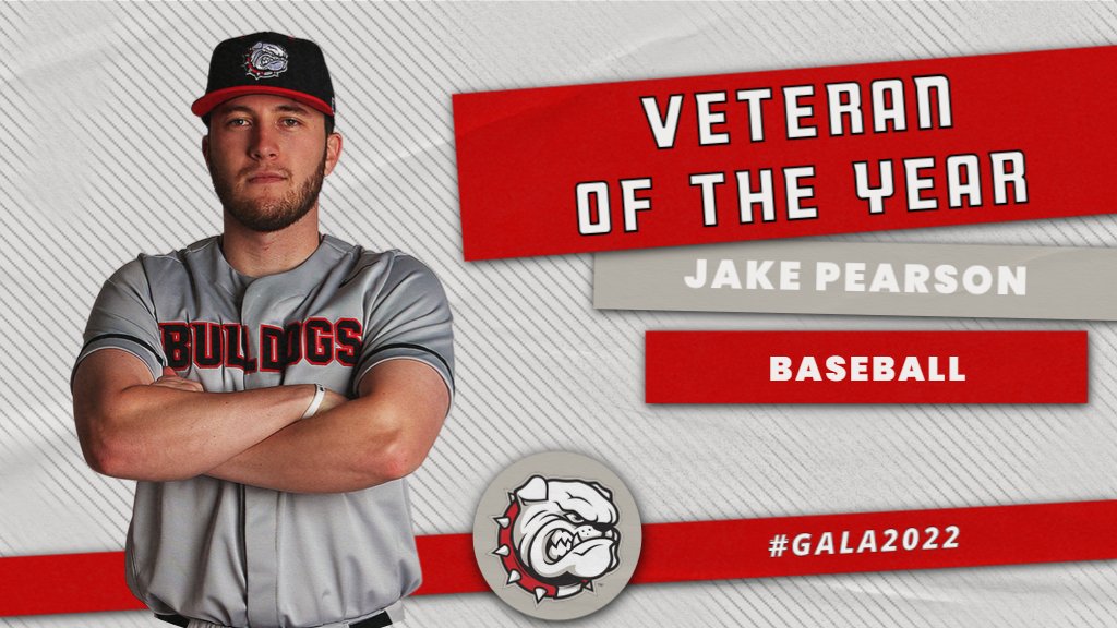 🏆Next we honor the "Veteran of the Year" a senior athlete, respected by their teammates for their leadership‼️ This year the award goes to Jake Pearson of @MacCollegeBSB #BulldogPride #GALA2022 <a href="/McPherson_SALT/">McPherson College SALT</a>