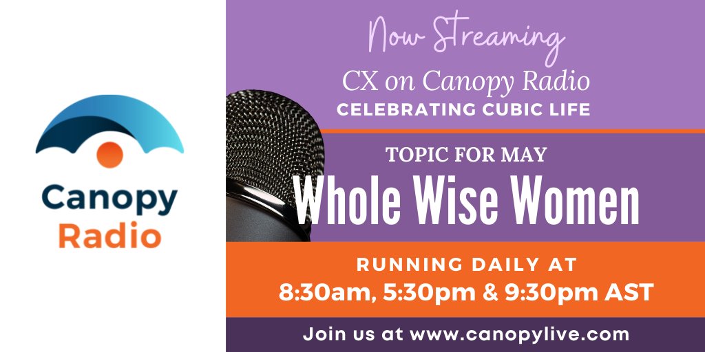 CX on Canopy Radio is NOW airing daily! Listen out for this monthly interview programme focused on the many topics which affect and interest our Charis/X-Elle women! Our first programme features a one-on-one interview with the leader of Charis/X-Elle, Mrs June Woodroffe.
