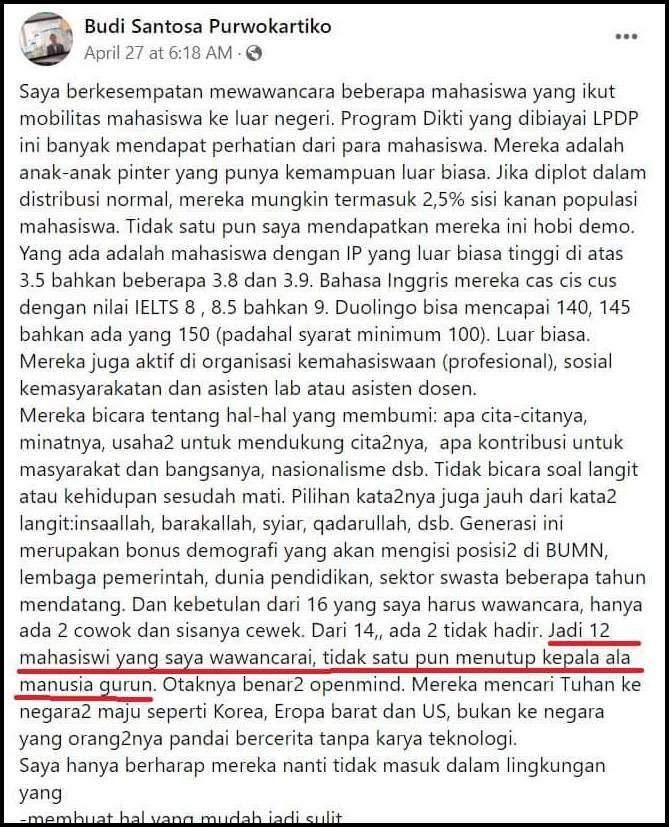 Priagarislurus's tweet image. Salam presisi...!!!
#BudiSantosaProfesorRasis