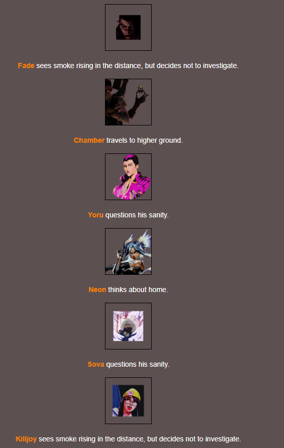 HlGHGEAR's tweet image. DAY 4!

Chamber gets a vantage point!
Raze puts a fucking pipe bomb in cypher's drink