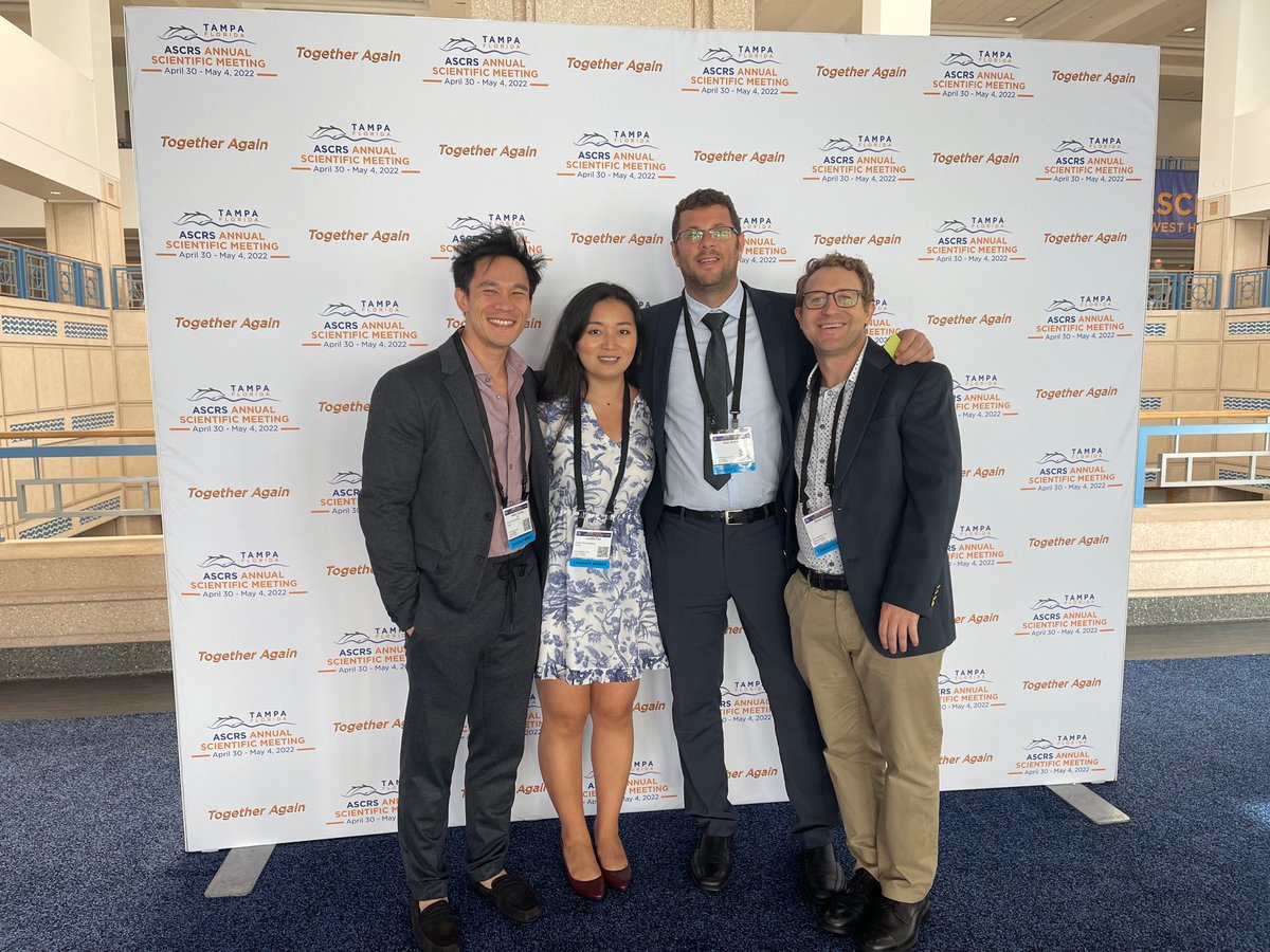 So proud of my co-residents representing @CedarsSinai at #ASCRS22. EvanAdams and LucyYao presenter today, Evan and I will be presenting posters tomorrow, EyalAviran will present on Monday. @PhilFleshnerMD @KarenZaghiyanMD
