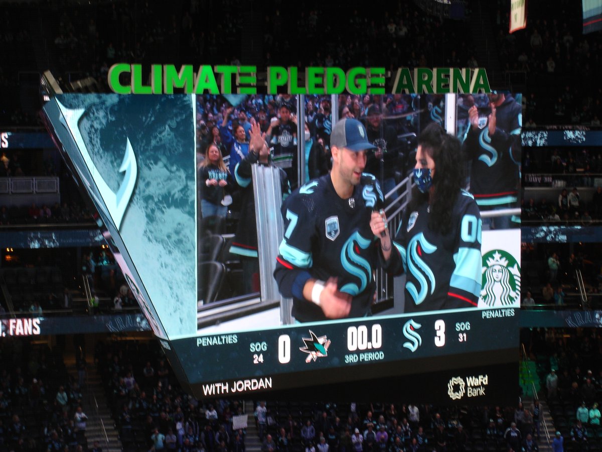 DodgerKnight's tweet photo. Not the result I wanted, but it was still awesome to be part of @SeattleKraken history by attending a #SeaKraken home game in their inaugural season. Thanks for the Inaugural Member patch and @Muckleshoot_C prize t-shirt on Fan Appreciation Night. #SJS24 #SJSharks #Seattle https://t.co/41D2DXTgq1