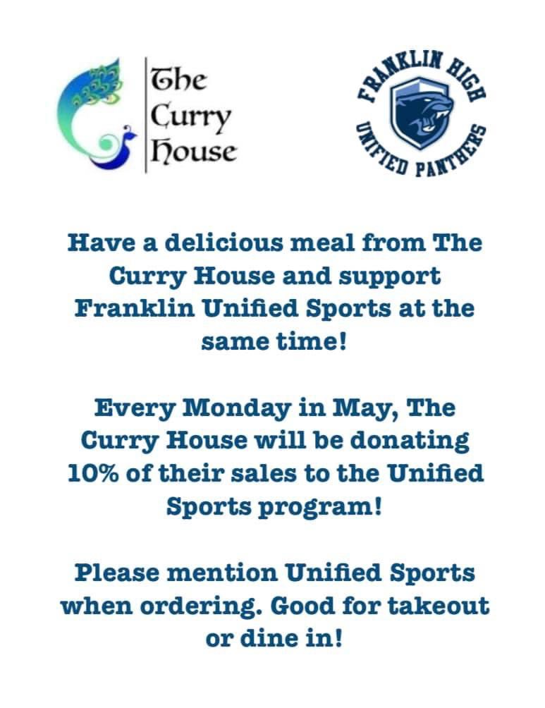 FHS Unified fund raisers every Monday in May at The Curry House