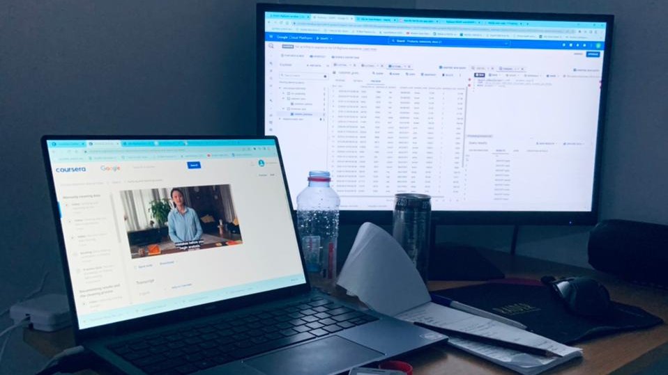 aeedris's tweet image. Just finished a 4-hour nonstop study session on data integrity assurance, data cleaning techniques with Big Query, documenting results of the cleaning process. All from Course 4 of the Google Data Analytics Professional Certificate program. Now my brain is fried 🥲#DataAnalystics