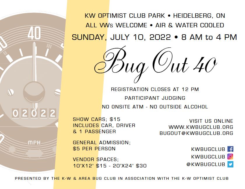 kwbugclub's tweet photo. Please join us for our 40th anniversary show! https://t.co/zwA343Q69e