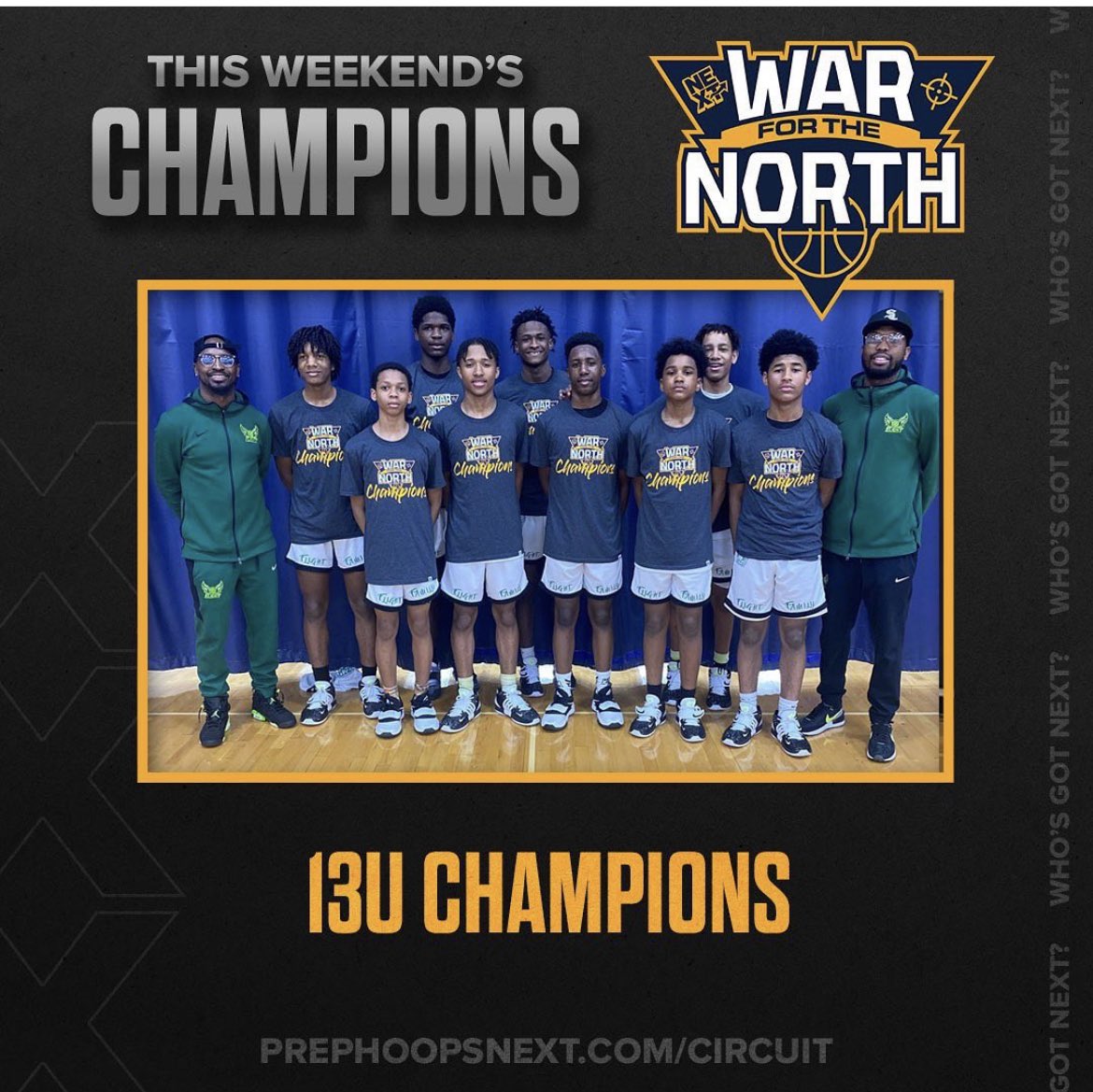 Congrats Flight 2027 winning every game this weekend by double digits en route to becoming the Champions of <a href="/prephoopsnext/">Prep Hoops 𝙉𝙀𝙓𝙏 🏀</a> War For the North!  Excited to FINALLY be at full strength!
<a href="/AthleticsFlight/">Flight Athletics</a> #EARNYOURWINGS