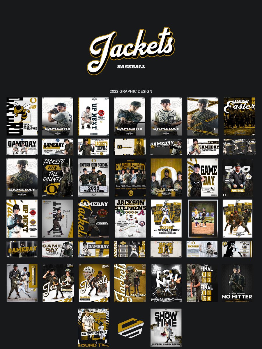 SyerGraphics's tweet image. 2022 Oxford High School Baseball Design Campaign