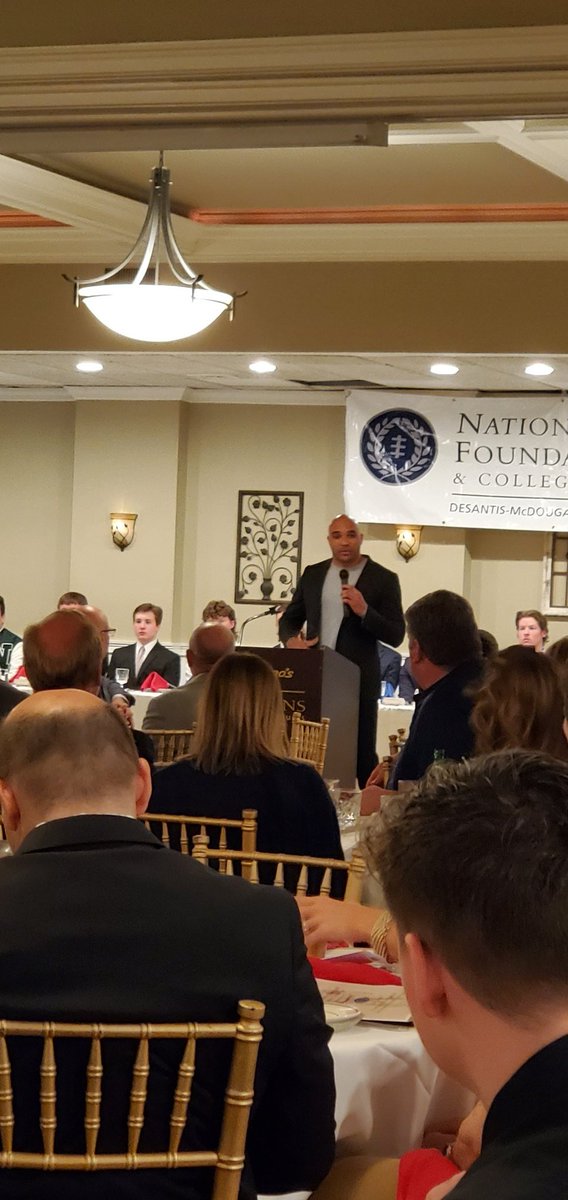 CoachTieri's tweet photo. Awesome to see Danbury well represented at the National Football Foundation Scholar Athlete Award banquet tonight! Shoutout to @CoachDellSJ who did an awesome job as MC. What an outstanding group of young men #RespeCT https://t.co/jtSKU6tWzO