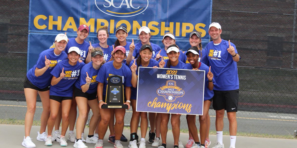 SCAC_Sports's tweet photo. #SCACWTen | #SCAC Women's Tennis Title Returns to San Antonio as Trinity Earns 5-0 Victory Over Southwestern

📰 | https://t.co/GwoDQ4AmMg

#SCACPride | #SCACChamps | #SCACTen https://t.co/T9RFYavkzg
