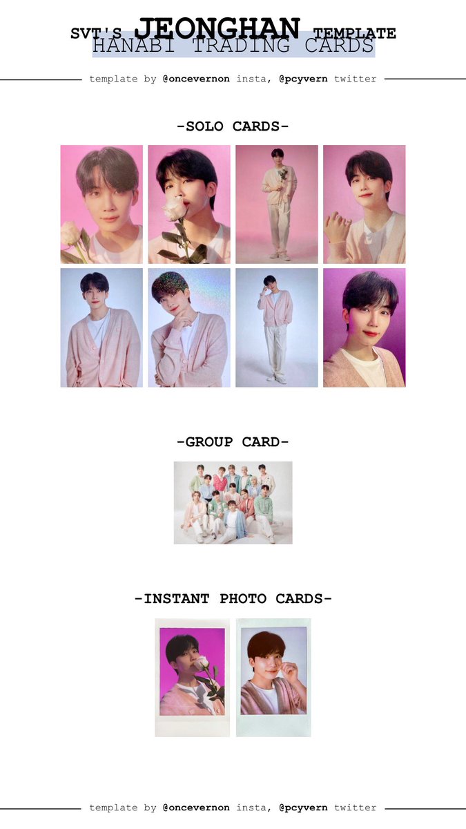 scoups, jeonghan, and joshua templates for the hanabi japan