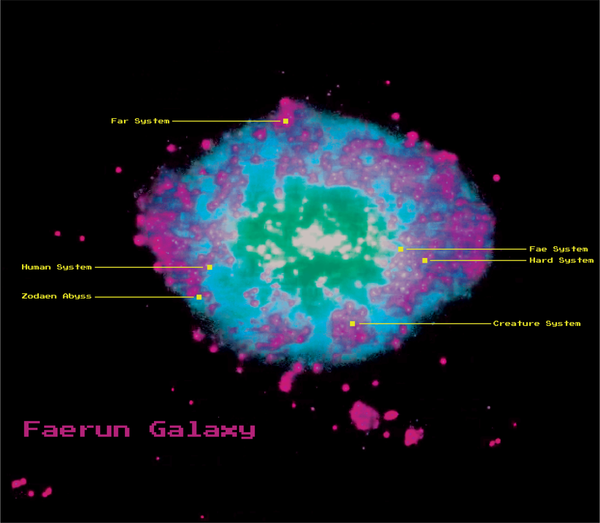 ThePHBCast's tweet photo. joolz just dropped this most excellent map of the Faerun Galaxy, the world in which our podcast takes place, with reference points to where we've been/places we've mentioned so far. Sure makes you feel small... #dungeonsanddragons #ttrpg #worldbuilding https://t.co/Ylo1wxaCxl
