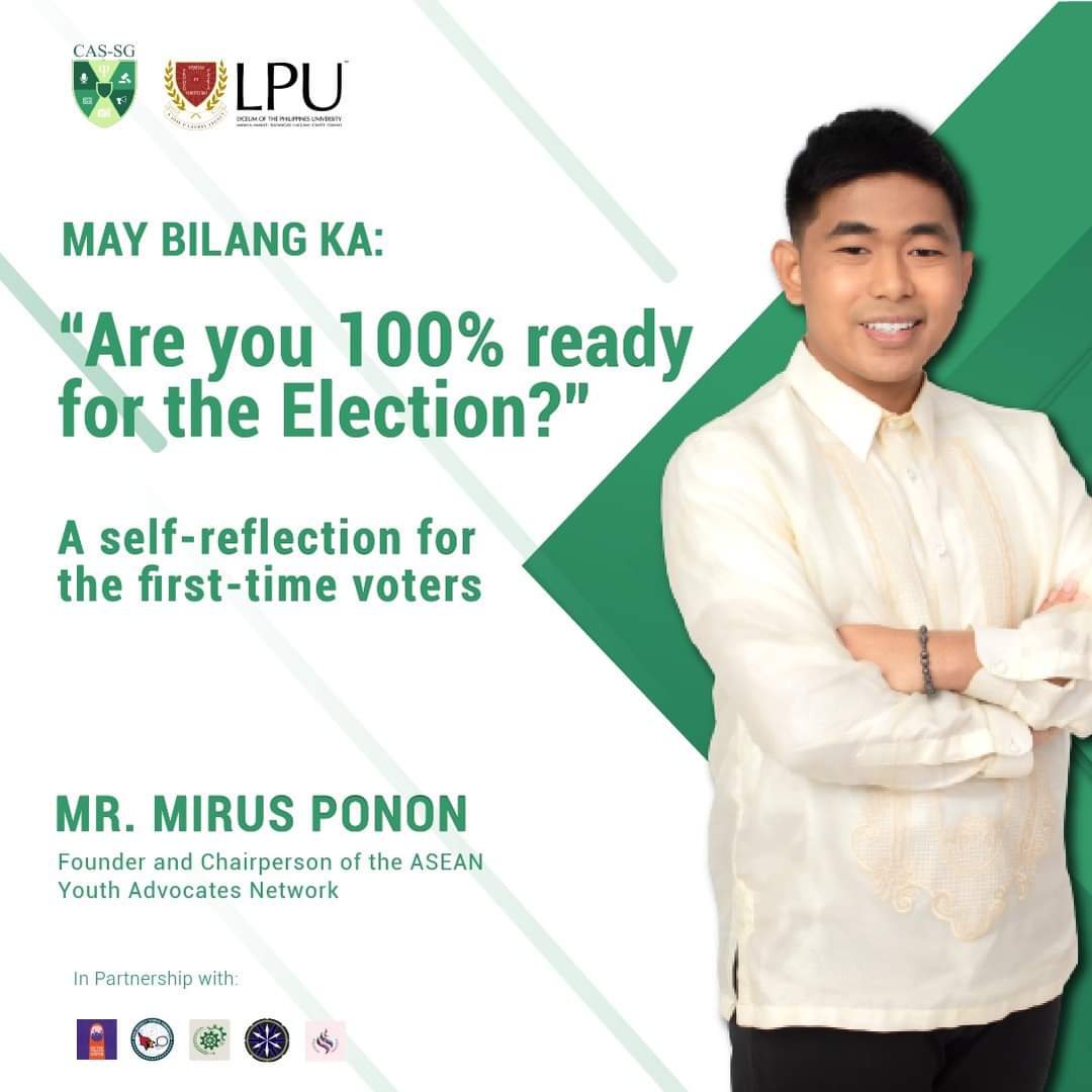The month of May is just around the corner, so the Election is CASmates! 

Indeed, you'll learn a lot about the importance of your voice through voting. This is "May Bilang ka," A Preparation for the Upcoming Election Webinar for this upcoming Election Day. 

#MAYBILANGKA
#MBKCAS