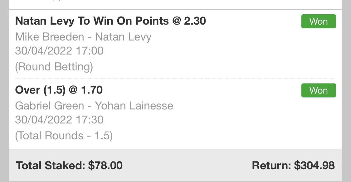 TheSurgeonMMA's tweet photo. Can’t say I’m not mad with all my big parlays rolling through my guy font but it is what it is .. #UFCVegas53 #GamblingTwitter #FightGuysPicks https://t.co/feSsIcbwY8