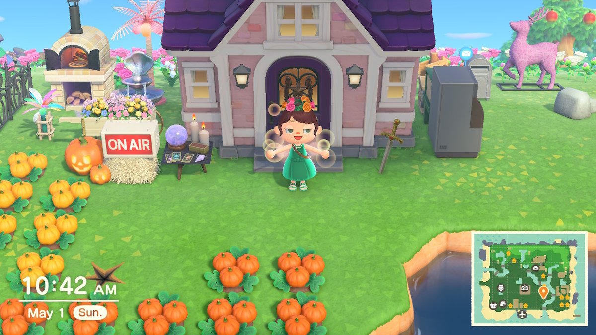 jendewph's tweet photo. bustin out my door i love seein #triplePumpkins &amp; #gyriod #rightoffthebat ♥♥ #OOTD This Seasons first #GreatPurpleEmperor #AnimalCrossing #ACNH #NintendoSwitch #DaiDream #AirSign #LibraAF #CoolRoseCrown ★★ https://t.co/FRkGpb1oI6