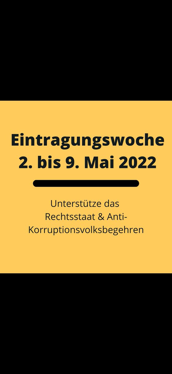 Antikorruptionsvolksbegehren (@antikorruption1) on Twitter photo Ab heute haben Sie acht Tage Zeit, um das <a href="/Antikorruption1/">Antikorruptionsvolksbegehren</a>-Volksbegehren zu unterschreiben.Wenn Sie bereits unterschrieben haben: Sagen Sie es weiter und motivieren Sie Ihre Freunde, Verwandten und Bekannten teilzunehmen – denn es geht um unsere Demokratie u unseren Rechtsstaat. Ab heute haben Sie acht Tage Zeit, um das <a href="/Antikorruption1/">Antikorruptionsvolksbegehren</a>-Volksbegehren zu unterschreiben.Wenn Sie bereits unterschrieben haben: Sagen Sie es weiter und motivieren Sie Ihre Freunde, Verwandten und Bekannten teilzunehmen – denn es geht um unsere Demokratie u unseren Rechtsstaat.