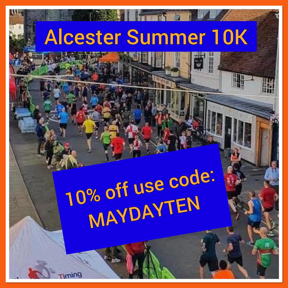 Alcester_10k's tweet photo. 🌟May Day Offer🌟

Just one month to go until the Alcester Summer 10K – sign up before the end of today for 10% off!
 
Enter the code MAYDAYTEN when you register to get your discount 
 
Enter here👉 https://t.co/rp2Q9X5mpJ

#mayday #maydayoffer #maybankholiday #bankholiday https://t.co/z1JHadSz5J