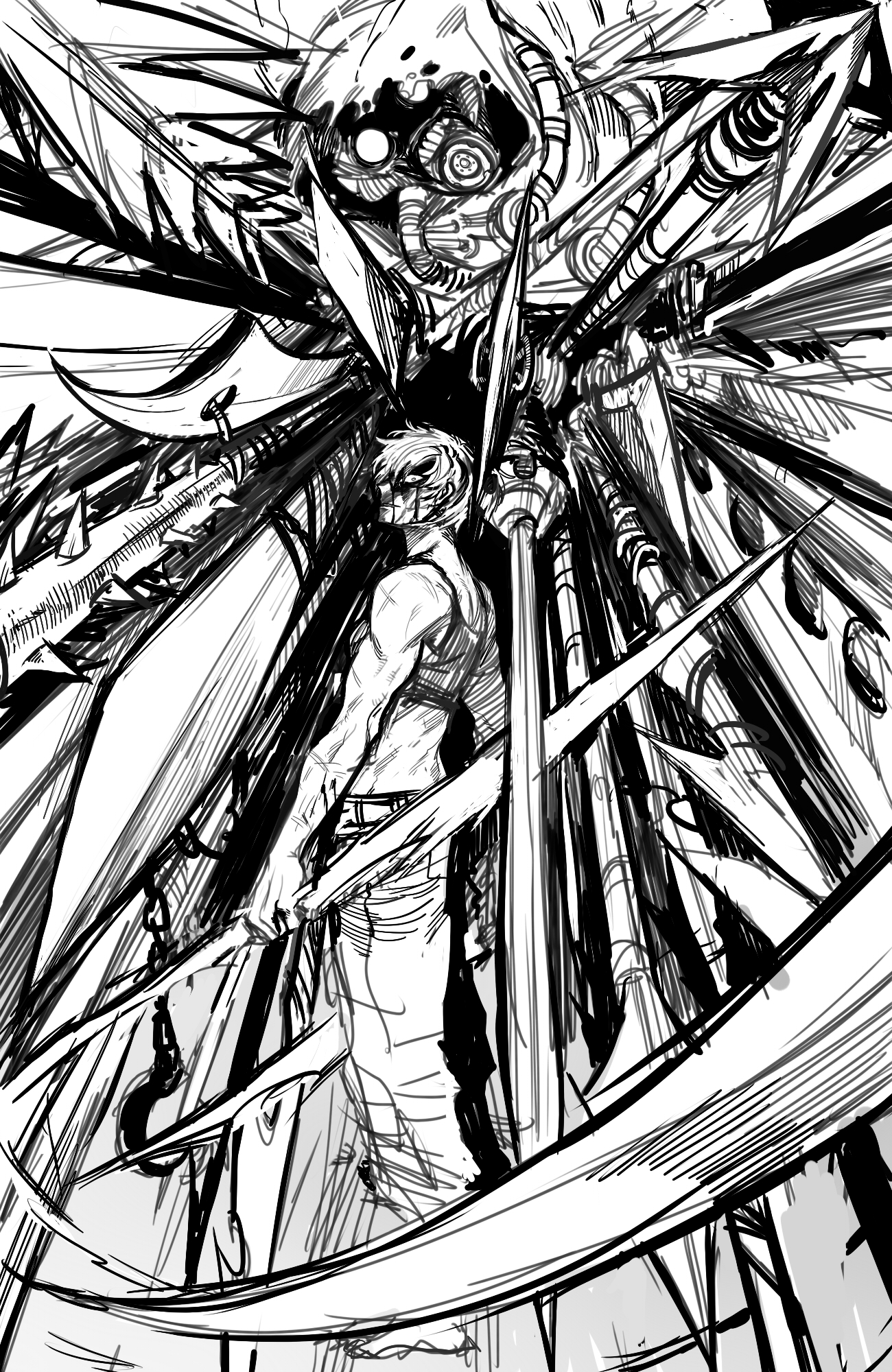 ガラスの狐ちゃんとクンツァイト Gietz's dark demon sword, releasing the power of the Nine