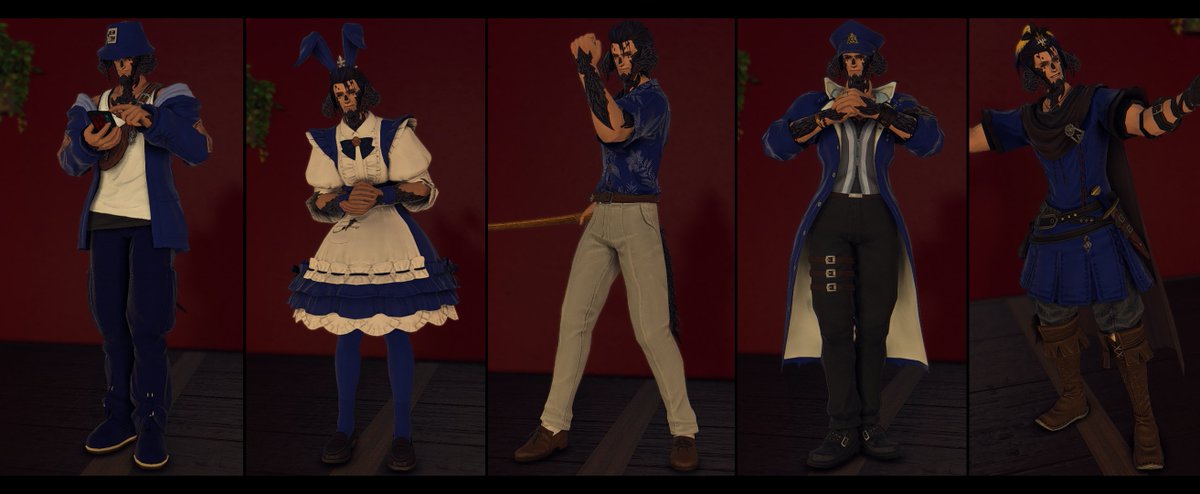 CoreyCoopa's tweet photo. I ain't a fashionista nor am I good with GPose at all. 😅
But I love my blue boi, "Coopa Blu'shell", in all his duds. All blue of course, it's kinda my thing you know. 💙

#FFXIV https://t.co/7EGNWb1xya