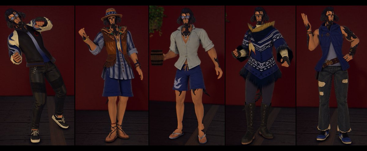 CoreyCoopa's tweet photo. I ain't a fashionista nor am I good with GPose at all. 😅
But I love my blue boi, "Coopa Blu'shell", in all his duds. All blue of course, it's kinda my thing you know. 💙

#FFXIV https://t.co/7EGNWb1xya