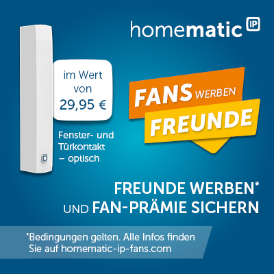 EASY_SmartHome's tweet photo. Neue Homematic IP Aktion „Fans werben Freunde“! Als Fan habt ihr euren Freund von den #Homematic IP Produkten überzeugt? Freut euch einfach beide😉 Als Fan-Prämie bekommt ihr einen Homematic IP Fenster- und Türkontakt – optisch gratis.

🛒https://t.co/aoEh0zhVdL🛒

#easysmarthome https://t.co/TEzpUPSplN