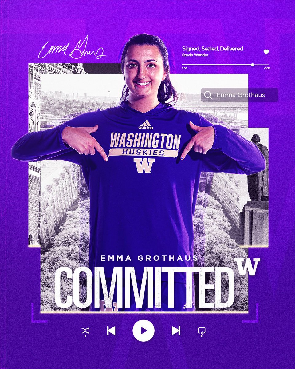 UW_WBB's tweet photo. Welcome to Seattle, @EmmaGrothaus !🐺💜

#GoHuskies https://t.co/hICZ0eBKd0
