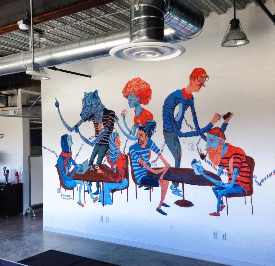 geoffgouveia's tweet photo. Career story time:

First time I painted for @meta in 2014, the company announced it was worth $173 billion.

So why did I paint this #mural for free? https://t.co/8qbK2yMq6w