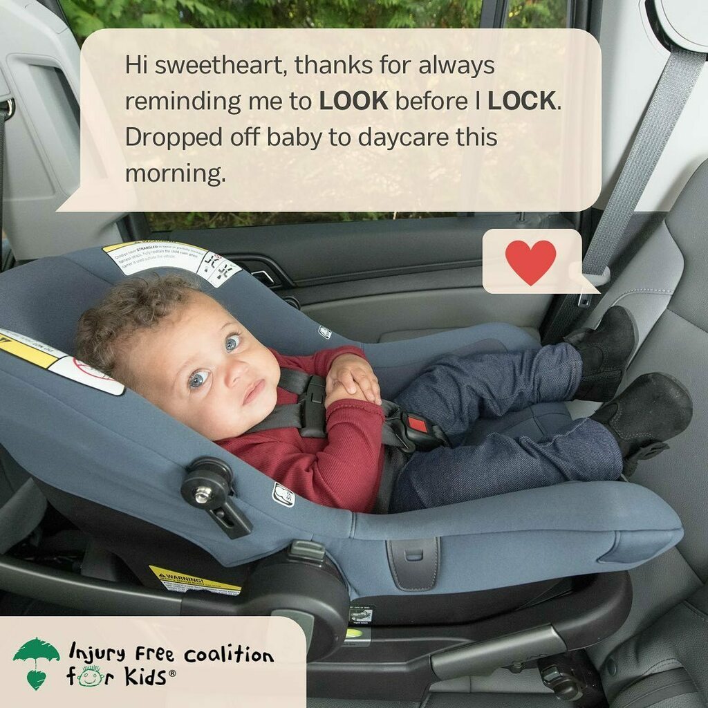 InjuryFreeKids's tweet photo. Today is Heatstroke Awareness Day and we want to remind all caregivers to make a practice of 👀 in your backseat before 🔒 the door! 

👶🏻 If your routine changes, call to make sure your child arrived safely. 
👶🏾 Keep a stuffed animal in the front seat … https://t.co/Ww3lQ2j2j6 https://t.co/29NDbffq0L