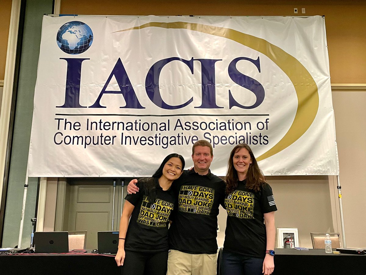 ess_torres's tweet photo. Week 1 of 2 @ #iacisorlando with great friends, a great class of 300, great food, and the manual recovery of deleted files. #dfir #fatisfun #digitalforensics #training #bcfe #cfce #volunteer #volunteerism https://t.co/0Sgbyc9eZs