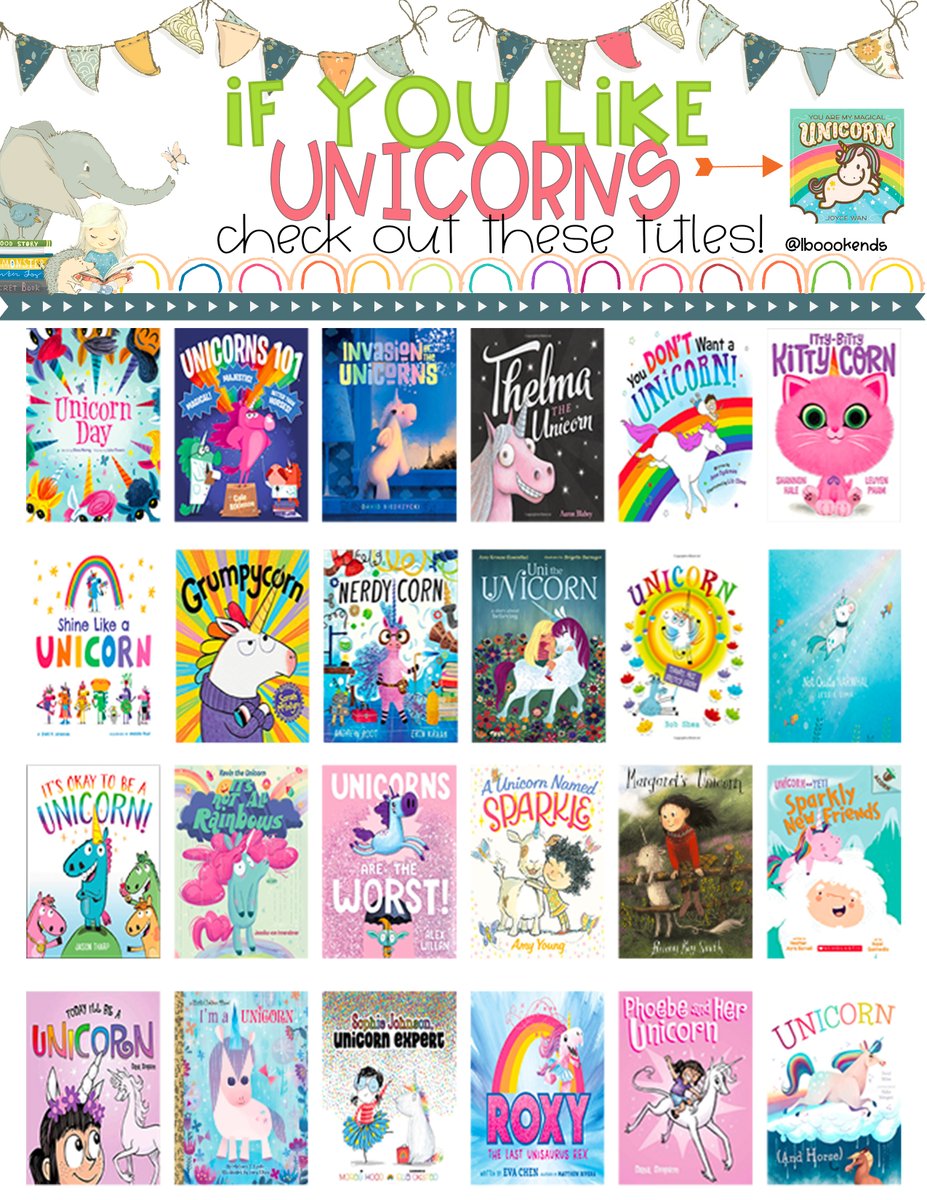 🌈💞🦄 #PictureBook Menu #8 - If you like #Unicorns 🦄💞🌈 We just love unicorns &amp; everything that glitters! Here are some fun #kidlit titles celebrating one of our favorite mythical animals! Enjoy! #picturebooks